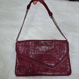 Nine West Red Wine Small Clutch Hand Bag